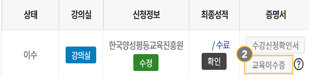 폭력예방 사이버교육 이수증 발급(2)